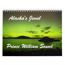 Calendario Príncipe Guillermo Sound de la joya de Alaska