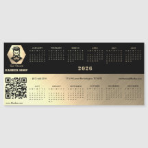 Calendario profesional de Barber Shop Black&gold 2