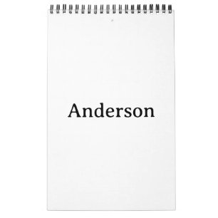 Calendario Profesional Simple 17" x 11" Una Página Pequeña Ne