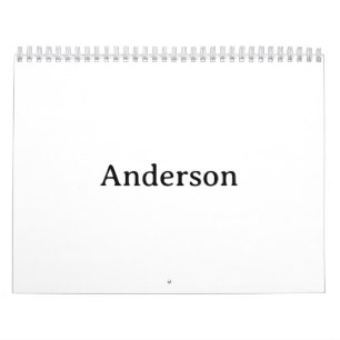 Calendario Profesional Simple 8.5" x 11" 2 Páginas Medio blan