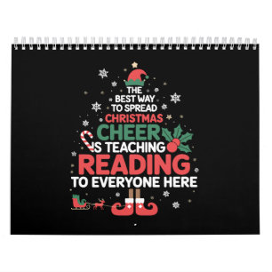 Calendario Profesor de lectura Elfo de Navidad Alegría Navide