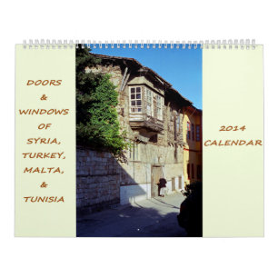 Calendario Puertas y Windows de Siria, de Turquía, de Malta