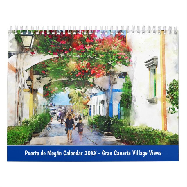 Calendario Puerto de Mogán Calendar 2026 – Gran Canaria Villa (Tapa)