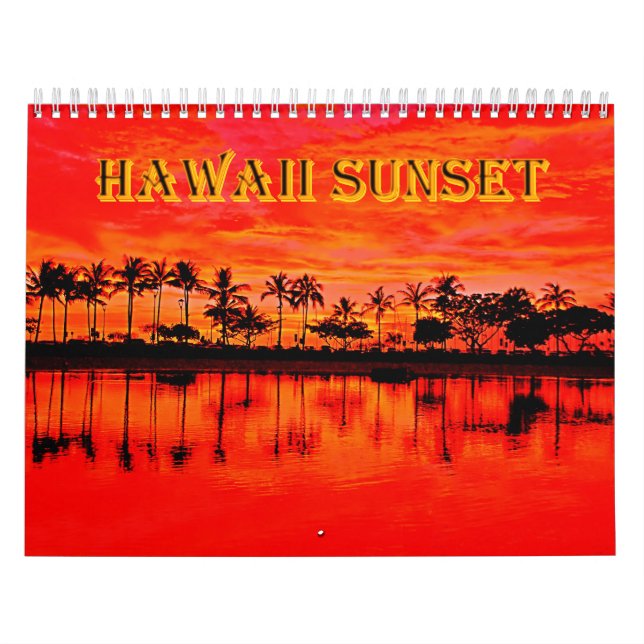 Calendario puesta de sol en hawai (Tapa)