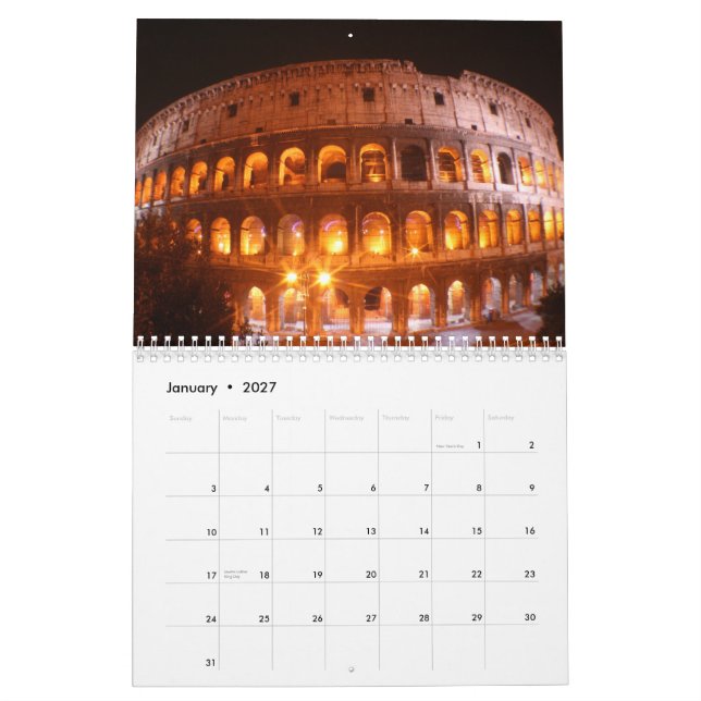 Calendario Puesta del sol y noches, 2013 (Jan 2027)