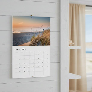 Calendario Puestas de sol, dunas y madera de deriva
