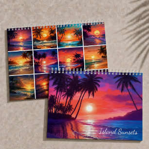 Calendario Puestas de sol en la isla 2026 Arte del paraíso tr