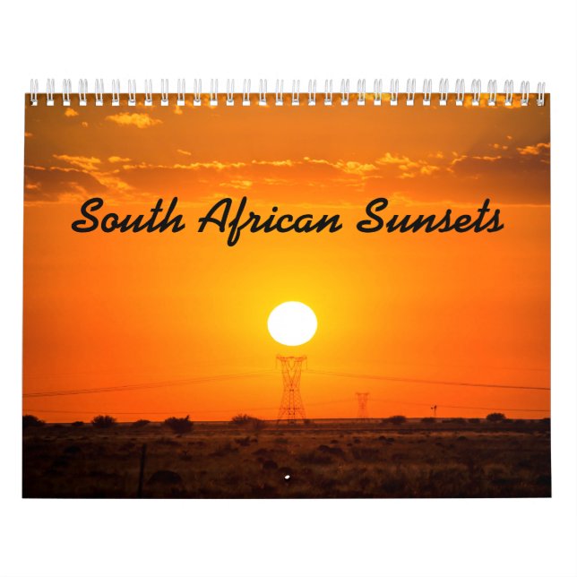 Calendario Puestas del sol surafricanas (Tapa)