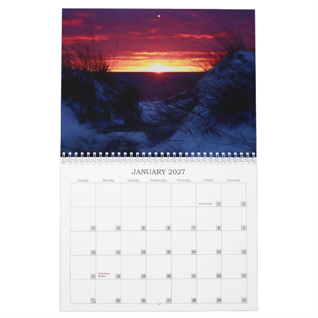 Calendario Puestas del sol y tales (Jan 2027)