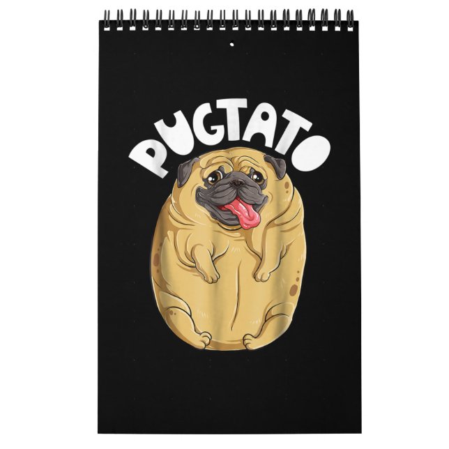 Calendario Pugtato de perro pug (Tapa)