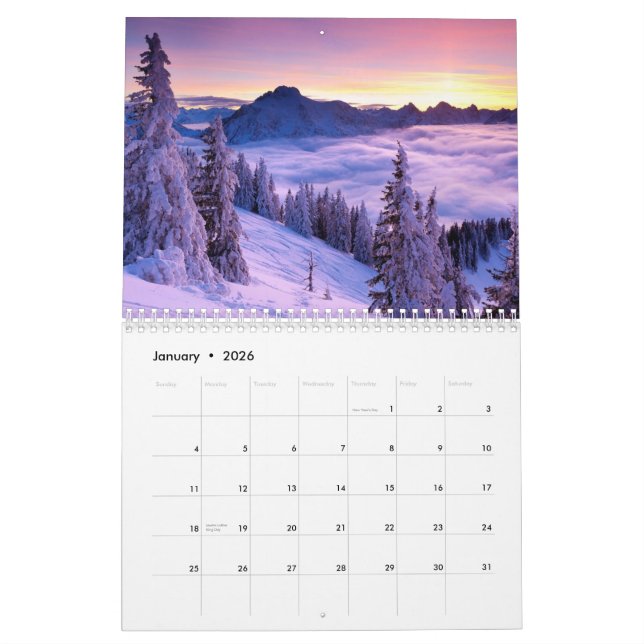 Calendario PurpleNatureCalendar2015 (Jan 2026)