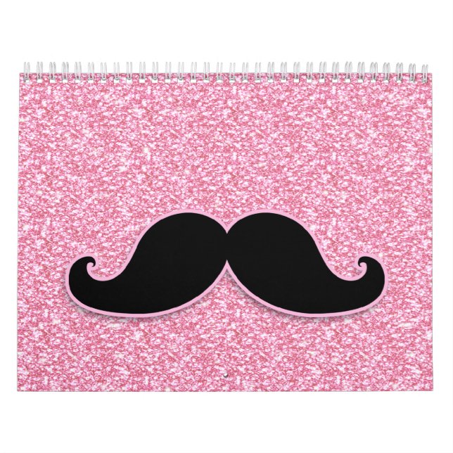 CALENDARIO PURPURINA NEGRO FEMENINO DEL ROSA DEL BIGOTE (Tapa)