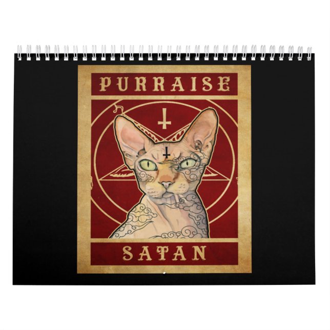 Calendario Purraise Satan Sphynx Cat (Tapa)