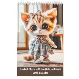 Calendario Purrfect Charm – Kitten Girls in Dresses