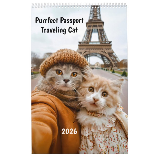 Calendario Purrfect Passport – 2026 Traveling Cat Calendar (Tapa)