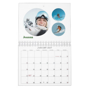 Calendario que celebra diversión, amigos, familia 