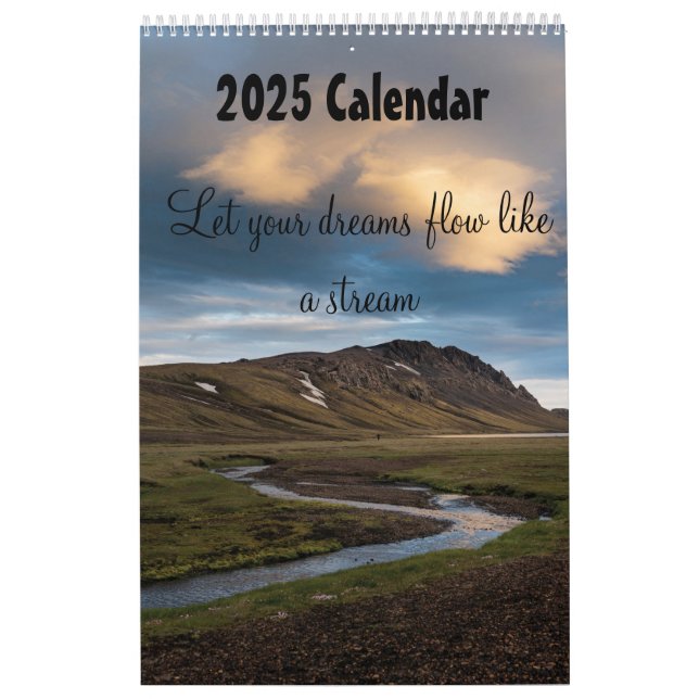 Calendario Que tus sueños fluyan como un flujo 2025 (Tapa)