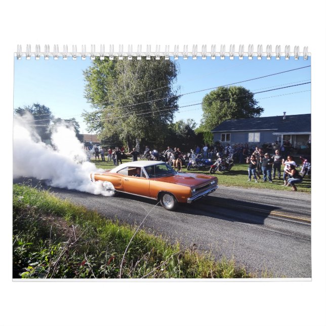 Calendario Quemaduras de la calle, coches del músculo (Tapa)