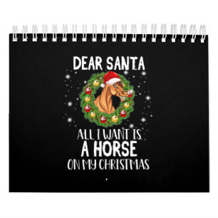 Calendario Querido Papá Noel, todo lo que quiero es un caball