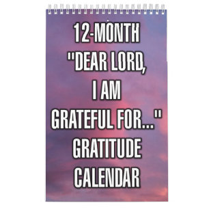 Calendario "Querido SEÑOR, estoy agradecido por..." de 12 mes