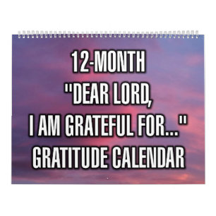 Calendario "Querido SEÑOR, estoy agradecido por..." de 12 mes