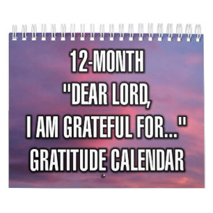 Calendario "Querido SEÑOR, estoy agradecido por..." de 12 mes
