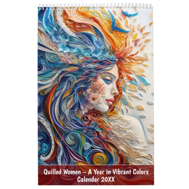 Calendario Quilled Women – A Year in Vibrant Colors (Tapa)