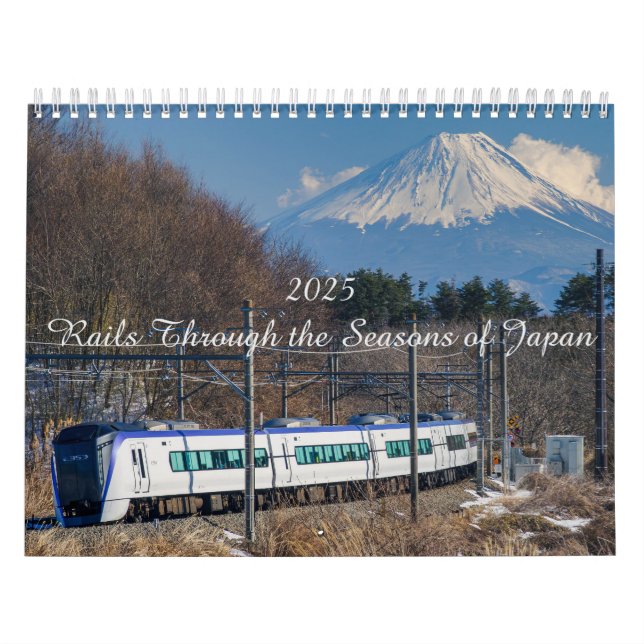 Calendario Rails Through the Seasons of Japan 2025 日本の鉄道風景 (Tapa)