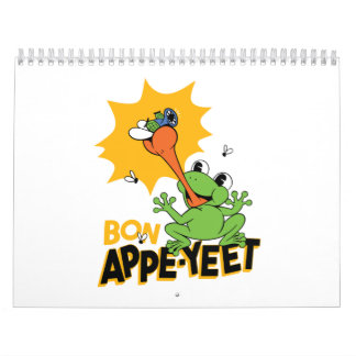 Calendario Rana divertida atrapando Personalizado de vuelo Ro