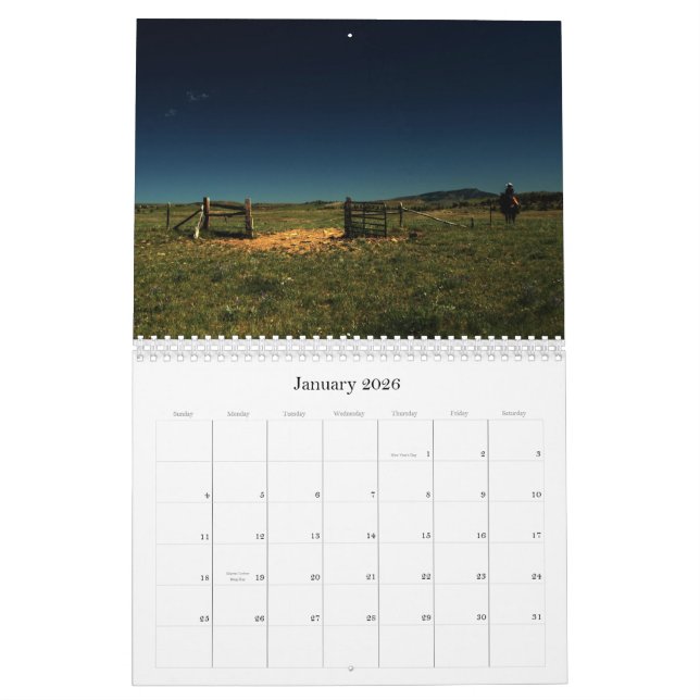 Calendario Rancho de Sweetgrass (Jan 2026)