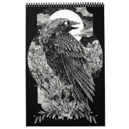 Calendario Raven místico oscuro