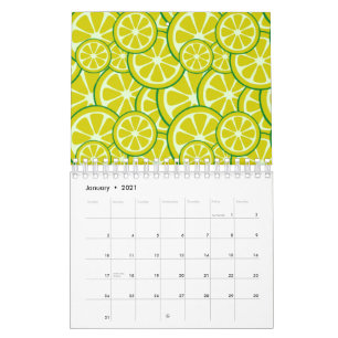 Calendario Rebanada de limón Fruta cítrica Amarillo Cítrico L