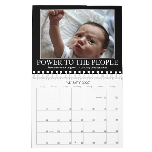 Calendario rebelde del desafío (Jan 2027)