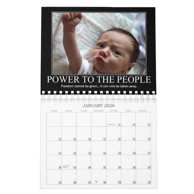 Calendario rebelde impresionante (Jan 2026)