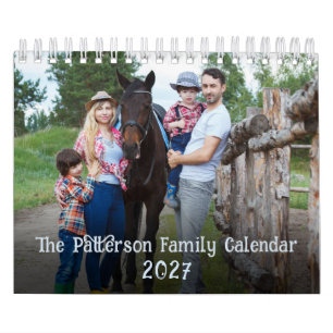 Calendario Recuerdo de memoria de foto familiar personalizada