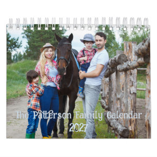 Calendario Recuerdo de memoria de foto familiar personalizada
