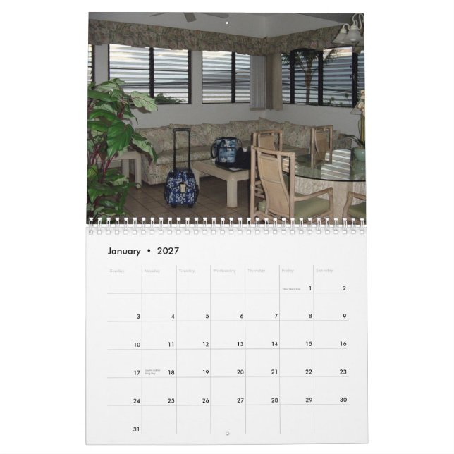 Calendario Recuerdos de Maui (Jan 2027)