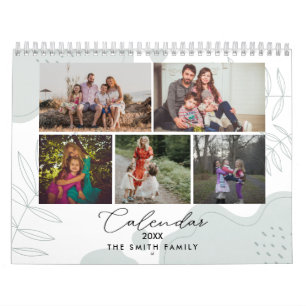 Calendario Recuerdos familiares de Boho Floral Foto Keepsake
