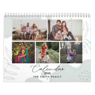 Calendario Recuerdos familiares de Boho Floral Foto Keepsake