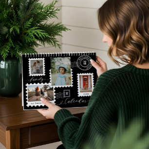 Calendario Recuerdos fotográficos familiares estampillas para