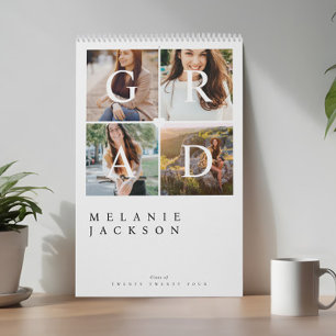 Calendario Recuerdos Grad Modern Elegant Graduate Photo
