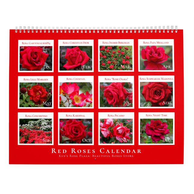 Calendario Red Roses Calendar (Type-A) (Reverso)