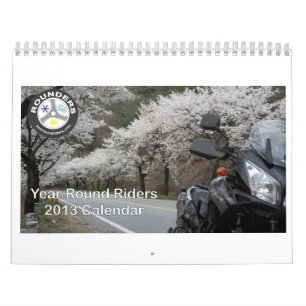 Calendario redondo de los jinetes 2013 del año