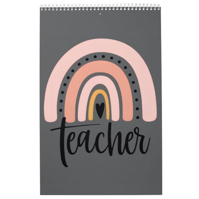 Calendario Regalo Arcoiris Enseñar Profesor Amor Inspirar  (Tapa)