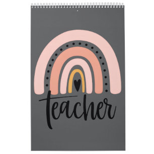 Calendario Regalo Arcoiris Enseñar Profesor Amor Inspirar 