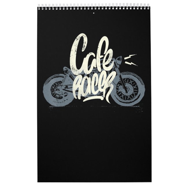 Calendario Regalo Cafe Racer Para Los Amantes De La Moto (Tapa)