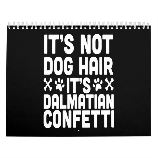 Calendario Regalo dálmata| No es pelo de perro es dálmata (Tapa)