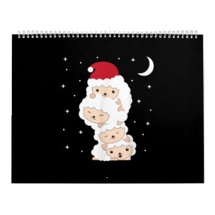 Calendario Regalo de animales de granja de cordero para Navid