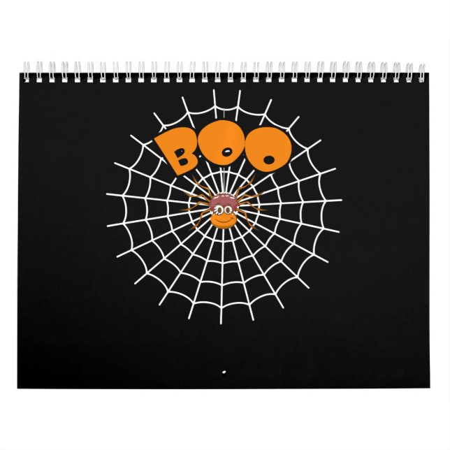 Calendario Regalo de araña | Divertido Boo Spider Web Hallowe (Tapa)
