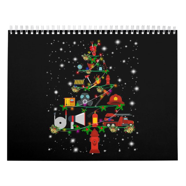 Calendario Regalo de bomberos | Diversión navideña de bombero (Tapa)